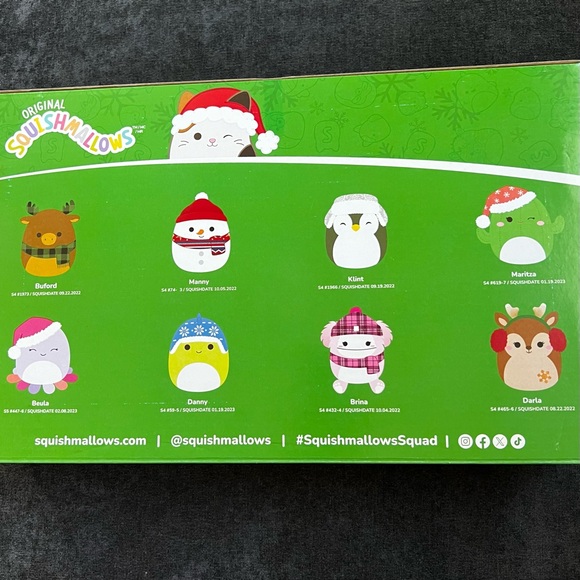 NIB Squishmallows 4-inch Ornament Plush 8-pack Winter Assorted - Picture 4 of 7